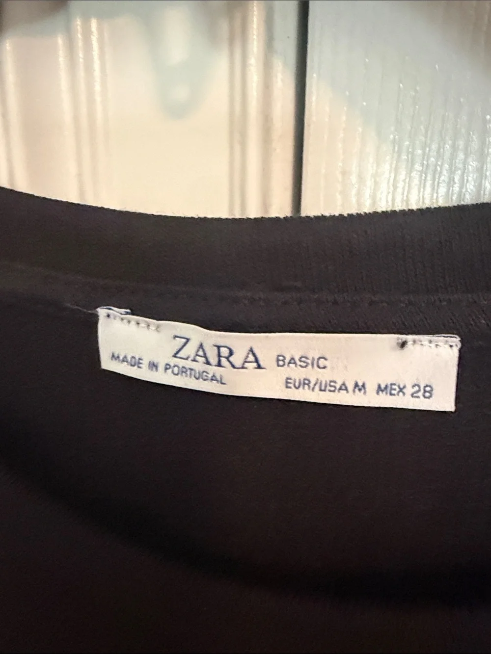 Zara Black Mixed-Print Long Sleeve Midi Dress